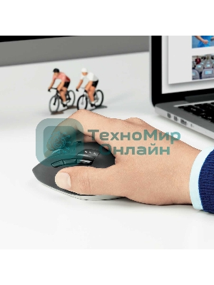 Мышь беспроводная Logitech M720 Triathlon черный, 1000 dpi, радиоканал, Bluetooth, USB, кнопки - 8