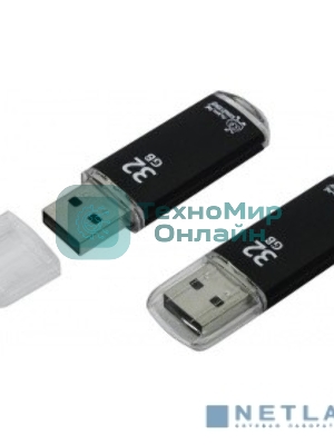 Флешка USB Smartbuy V-Cut (SB32GBVC-K), 32Gb, USB 2.0, R/W 25/15, черный