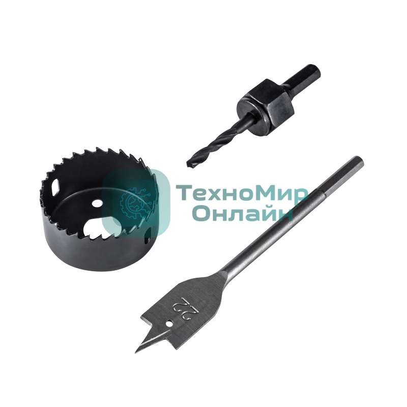 Набор для установки врезных замков Kranz 22 мм/54 мм (перовое сверло/кольцевая пила)