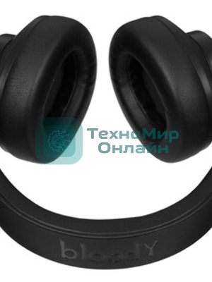 Беспроводные/проводные наушники A4Tech Bloody MH390 черный, накладные, Bluetooth + проводной