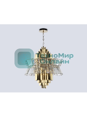 Люстра Ambrella light LH41023/18 BS/CL латунь/прозрачный E14*18 max 40W D700*750