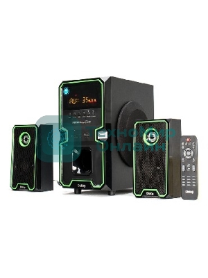 Акустическая система Dialog Progressive AP-222B BLACK - акустические колонки 2.1, 30W+2*10W RMS, Bluetooth, USB/SD reader