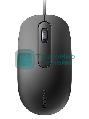 Мышь Rapoo N200 черный оптическая (1600dpi) USB (2but)