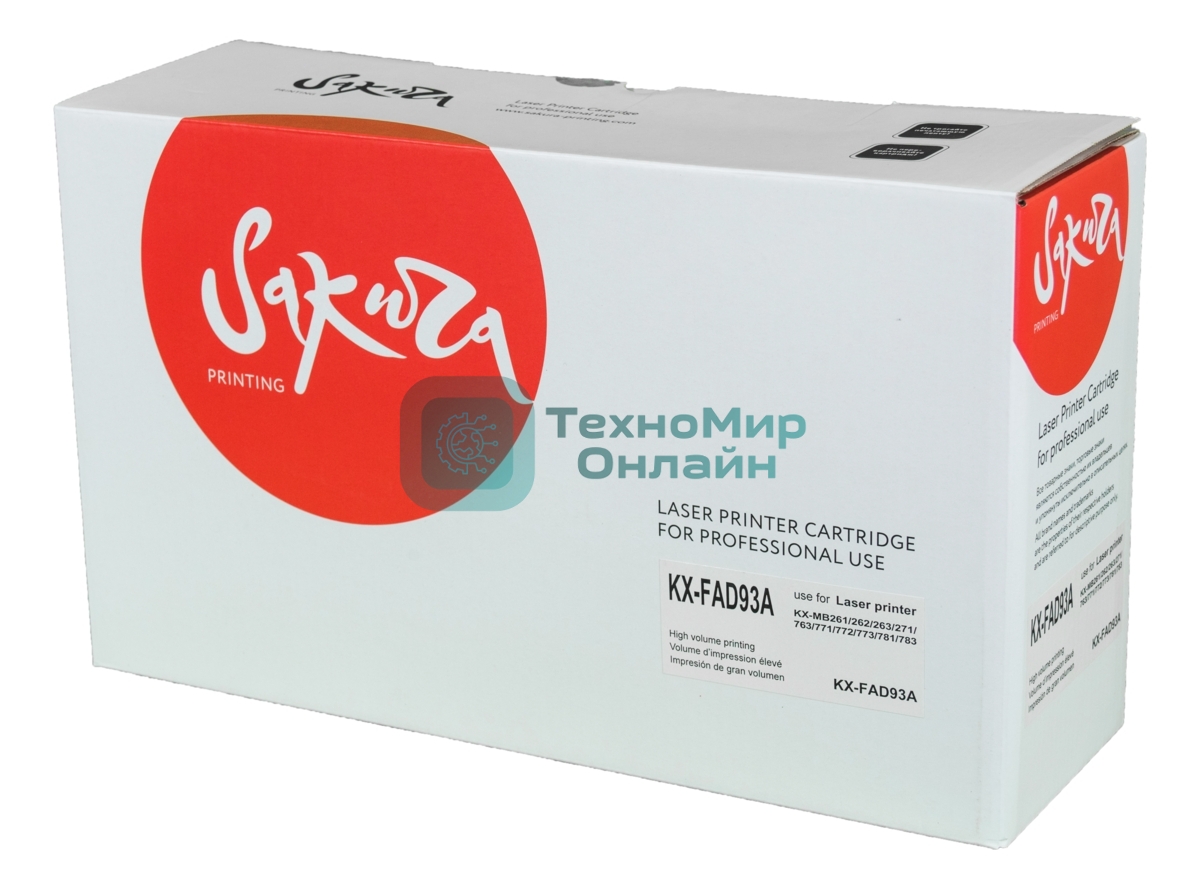 Фотобарабан Sakura KXFAD93A для Panasonic KX-MB262/KX-MB263/KX-MB271/KX-MB763/KX-MB772/KX-MB773/KX-MB781/KX-MB783, 6000 к.