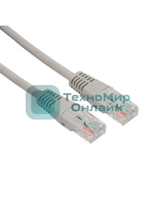 Пaтч-корд U/UTP Rexant, cat.5e, RJ45-RJ45, неэкранированный, LSZH серый, 3м