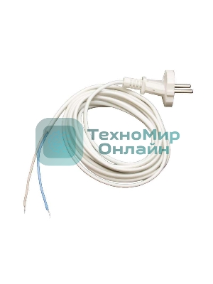 Шнур с электр. вилкой (ПВС-ВП 2х0.75) 2.2м бел. UNIVersal 9632166