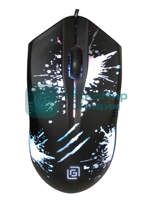 Мышь проводная Oklick 399M STIGMA черный, 1200 dpi, USB, кнопки - 3