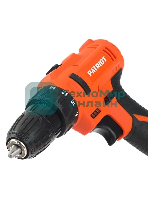 Дрель-шуруповерт Patriot BR 187UES, 18 В, 2 Ач, 25 Нм, щеточный