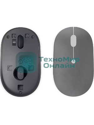 Мышь беспроводная Lenovo Go серый, 2400 dpi, радиоканал, USB-C, кнопки - 3