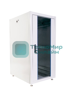 Шкаф телекоммуникационный напольный ЭКОНОМ 24U (600 х 1000) дверь стекло, дверь металл