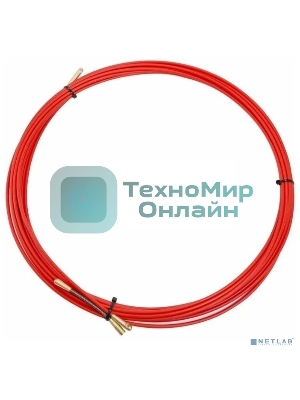 Протяжка кабельная Rexant (мини УЗК в бухте), стеклопруток, d=3,5 мм 50 м, красная