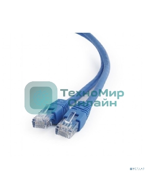 Патч-корд UTP Cablexpert cat.6, 0.5м, литой, многожильный, синий