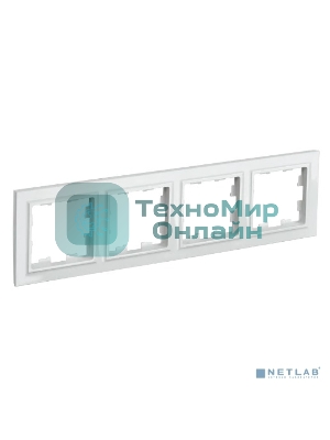Рамка 4-мест. IEK BRITE РУ-4-БрБ бел.