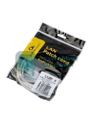 Патч-корд LSZH UTP Cablexpert PP31-1.5M cat.5e, 1.5м, литой, многожильный, серый