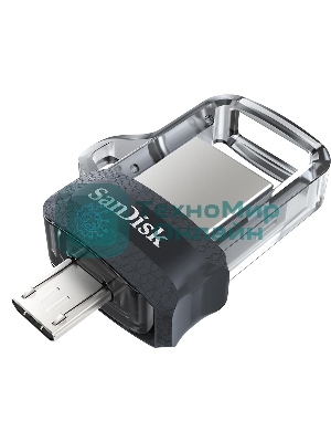 Флешка USB 64 Gb SanDisk Ultra Android Dual OTG, m3.0/USB 3.0, черный