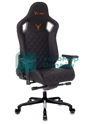 Кресло игровое Knight TITAN черный ромбик эко.кожа с подголов. крестовина металл