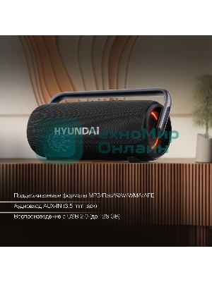 Колонка портативная Hyundai H-PS1029 черный 220W 4.1 BT 10м 4800mAh