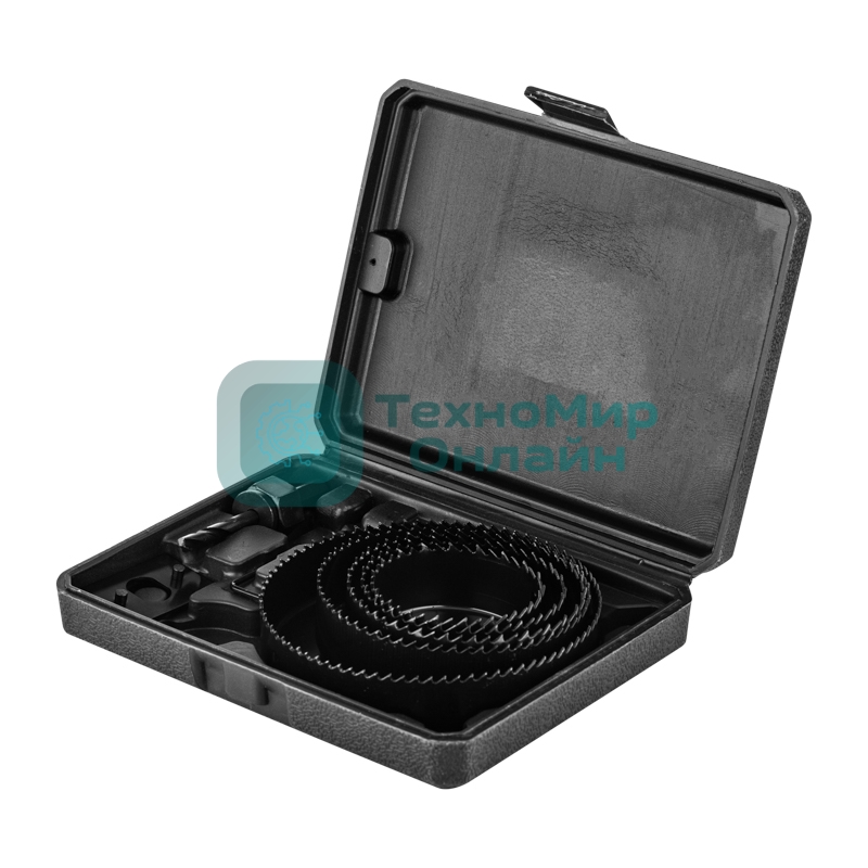 Набор кольцевых пил по дереву Kranz 64-127 мм, 9 предметов