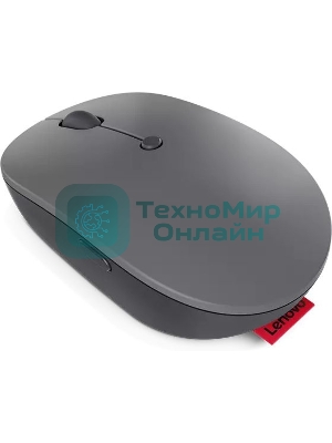 Мышь беспроводная Lenovo Go серый, 2400 dpi, радиоканал, USB-C, кнопки - 3
