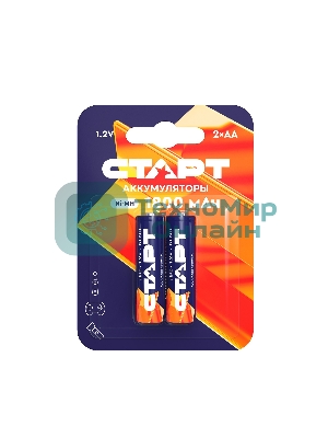 Аккумуляторы СТАРТ HR6 AA 1800mAh Ni-MH BL2 24/384, AA, 1800 мА·ч, 2 шт. в блистере