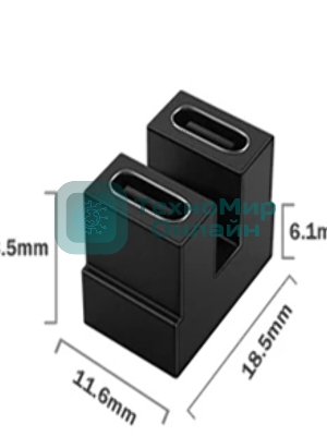 Переходник USB 4 Type-C мама-мама разворот