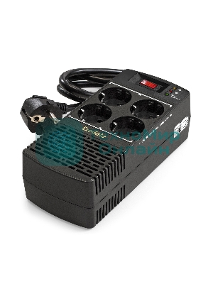 Стабилизатор ExeGate Power AD5000-1200 (1200VA/600W, диапазон 150...280В, 4 евророзетки)