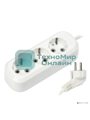 Удлинитель Smartbuy SBE-16-3-05-Z 3 гнезда 5 метра 16А/3,5кВт с заземлением ПВС 3х1 мм2