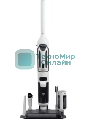 Пылесос вертикальный моющий Haier HWND Q1 белый/черный, питание от аккумулятора, 150 Вт, уборка сухая/влажная, пылесборник 0.4 л