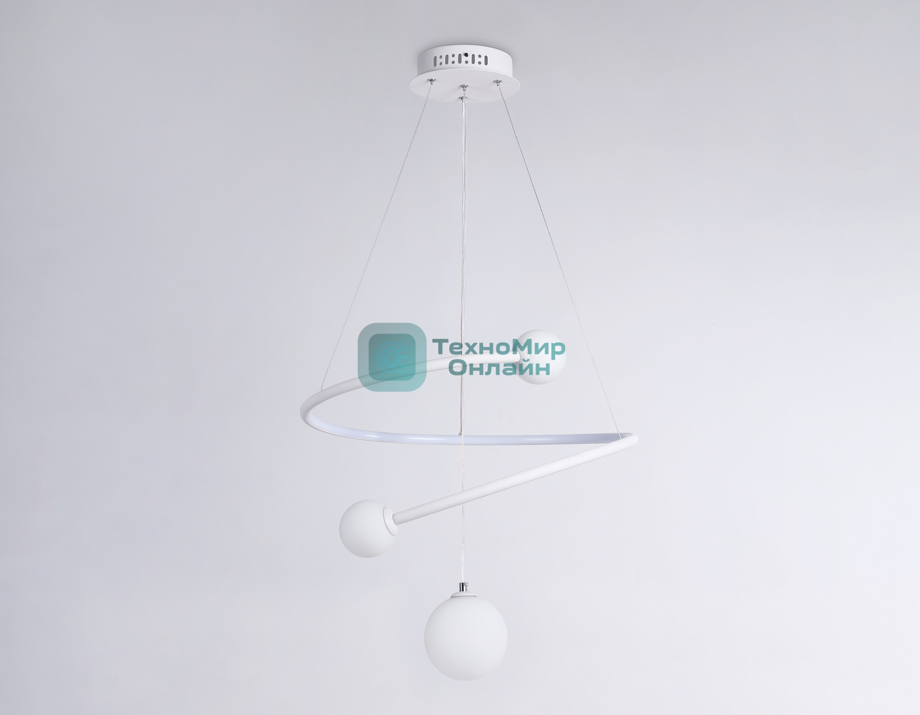 Светильник Ambrella light FL66299 WH белый 39W 3000K-6400K+G9 D500*1200 (ПДУ ИК)