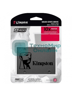 Накопитель SSD Kingston A400, 960Gb, SATA III, 2.5