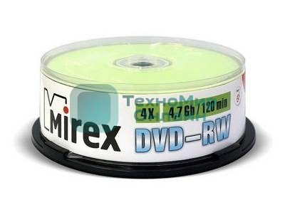 Диск DVD-RW Mirex 4.7 Gb, 4x, Cake Box (50), (50/300)
