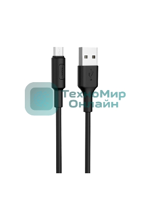 Кабель USB 2.0 hoco X25, AM/microBM, черный, 1м