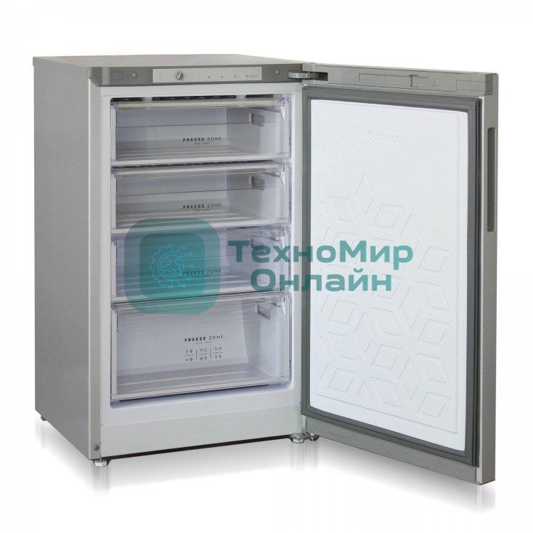 Морозильная камера Бирюса Б-M6048, металлик, 135л