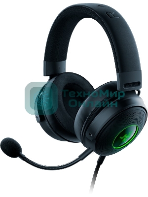 Гарнитура Razer Kraken V3 чёрный, проводная, USB, подсветка