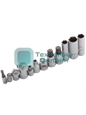 Набор инструментов STELS 141151/4'' 3/8'' 1/2'' cr-v s2 усиленный кейс 216 предм.