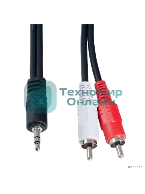 Кабель PERFEO Jack 3.5 мм вилка - 2xRCA вилка, длина 5 м