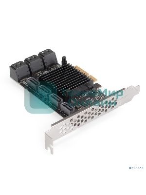 Контроллер ExeGate EXE-510 (PCI-E x4, SATA3 6Gb/s, 10 int, ASMedia Chipset ASM1166+JMB575)