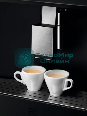 Кофе-машина Electrolux EBC85X автоматическая, сенсорное управление, нержавеющая сталь и черный