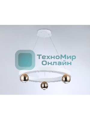 Светильник подвесной светодиодный FL5959 WH/GD белый/золото 4200K 32W D600*1200 (Без ПДУ)