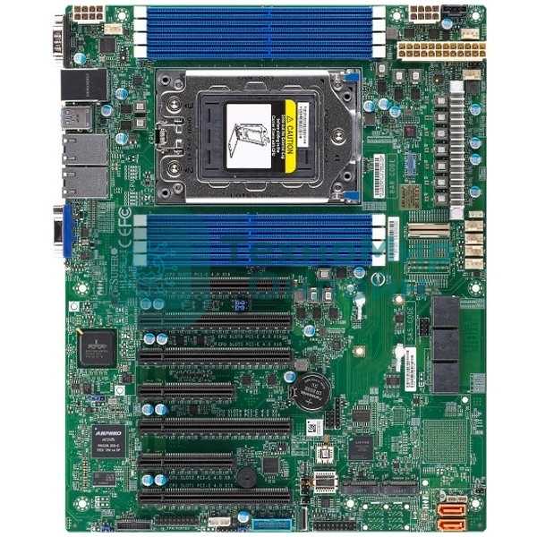 Материнская плата серверная Supermicro MBD-H12SSL-I-B, SP3, AMD EPYC 7002/7003, 8xDDR4, 8xSATA, 2xM.2, 5xPCIe x16, 2xPCIe x8, 2x1Gb LAN, 4xUSB 3.2 Gen 1, 1xVGA, ATX