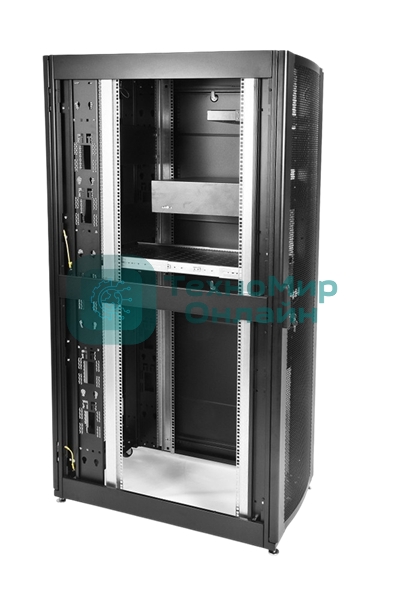 Шкаф серверный напольный ЦМО ШТК-С Проф, 48U, 2215х800х1130 мм (ВхШхГ), дверь: перфорация, боковая панель: сплошная, 2 части, сварной, цвет: черный