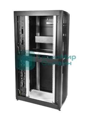 Шкаф серверный напольный ЦМО ШТК-С Проф, 48U, 2215х800х1130 мм (ВхШхГ), дверь: перфорация, боковая панель: сплошная, 2 части, сварной, цвет: черный