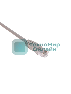 Патч-корд U/UTP Rexant CAT 5e, RJ45-RJ45, 26AWG, ZH нг(А)-HF, серый, 0,3 м