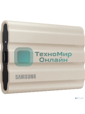 Внешний SSD Samsung T7 Shield, 2TB, USB 3.2 Gen 2 Type-C, R/W 1050/1000, бежевый