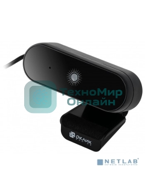 Веб-камера OKLICK OK-C008FH 1920x1080, 30 кадр/с, USB Type-A, микрофон (шумоподавление), автоматическая фокусировка, универсальное крепление
