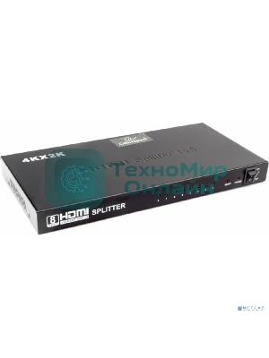 Разветвитель HDMI Cablexpert DSP-8PH4-03, HD19F/8x19F, 1 компьютер => 8 мониторов, Full-HD, 3D, 1.4v, каскадируемый