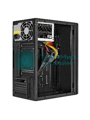 Компьютерный корпус Minitower ExeGate BAA-303U-AA500 (mATX, БП AA500 с вент. 8см, 2хUSB+1хUSB 3.0, HD Audio, черный)