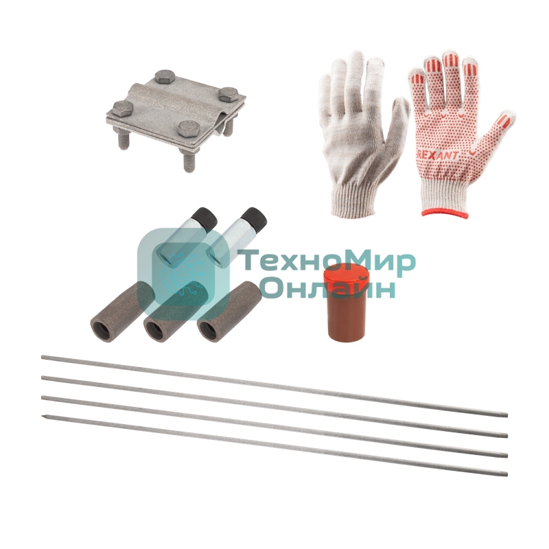 Комплект заземления Rexant с заострением 6 м, d16