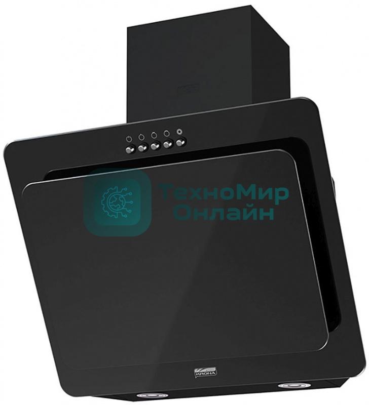 Вытяжка наклонная KRONA Liva 500 PB черный, 49.6 см, 715 куб. м/ч, 52 дБ