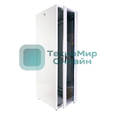 Шкаф телекоммуникационный напольный ЭКОНОМ 42U (600 800) дверь стекло, дверь металл